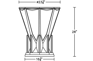 Deco Lighted Table Base